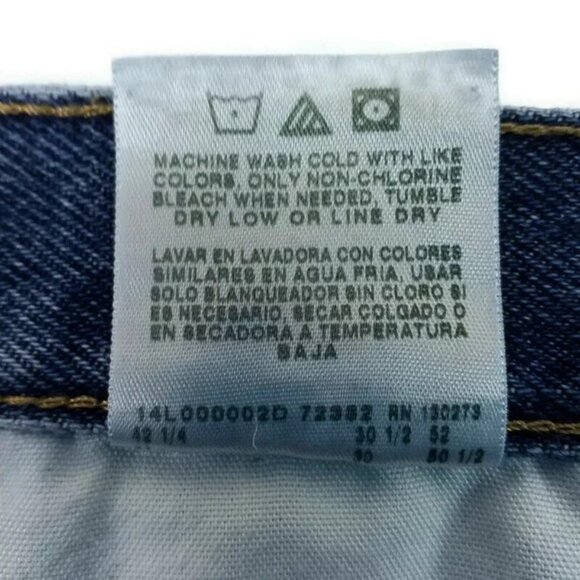 Wrangler 96501DS Dark Stonewash Regular Fit Straight Leg Denim Jean Mens 38x30.5 - Picture 10 of 12